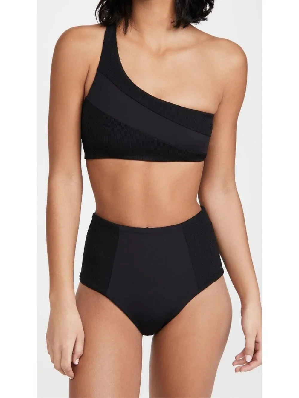L*Space Celeste Bikini Top in Black XSmall New Womens Swimsuit